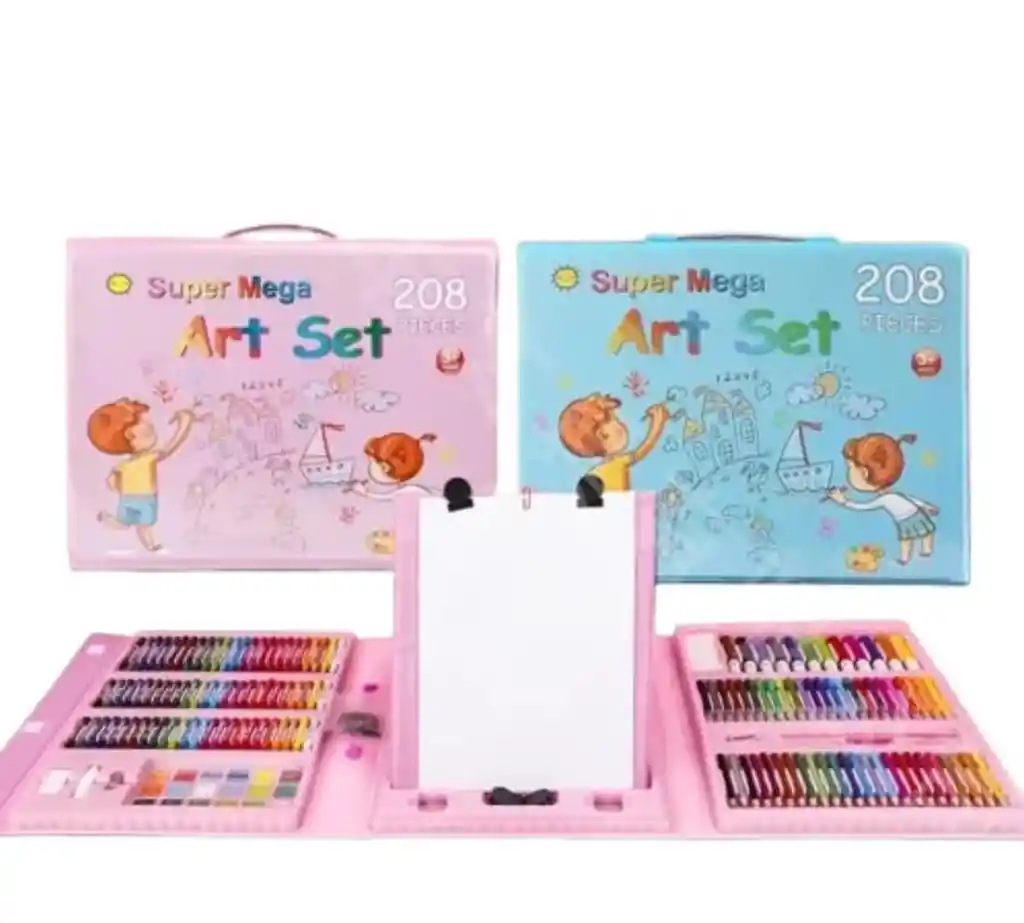 Maletin Set De Arte 208 Piezas Rosado