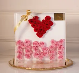 Regalo Para Mamá. Cuadro De Rosas Preservadas Love Mom