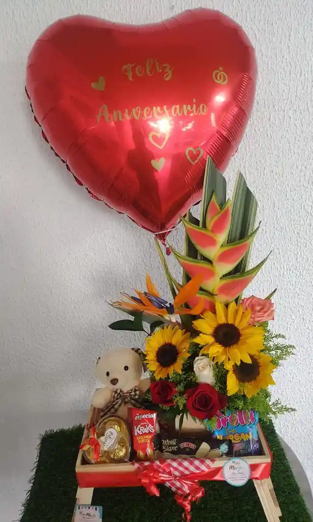 Arreglo Floral Peluche De Amor