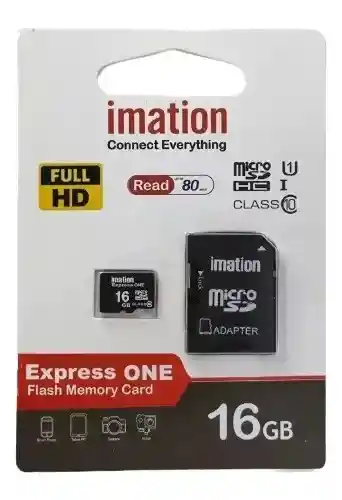 Tarjeta Memoria Microsd Imation 16gb Adaptador Sd 100mp/s