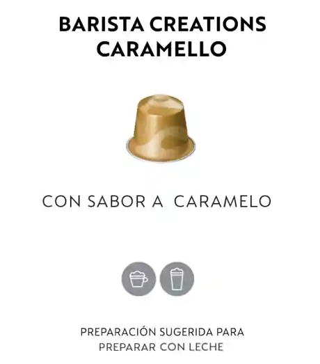 Café Barista Creations Caramello X 10 Cápsulas Original Nespresso