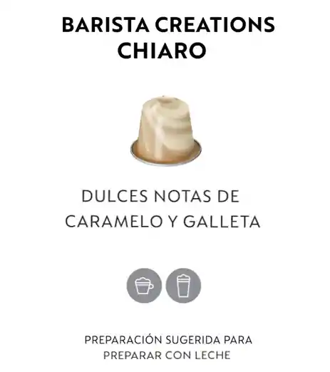 Café Barista Creations Chiaro X 10 Cápsulas Original Nespresso