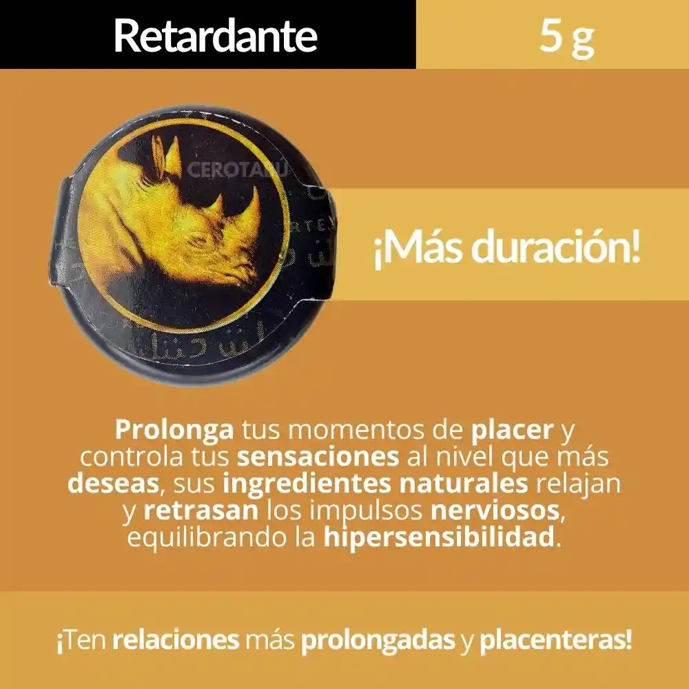 Lubricante Rhino Retardante Masculino