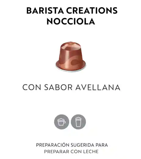Café Barista Creations Nocciola X 10 Cápsulas Original Nespresso