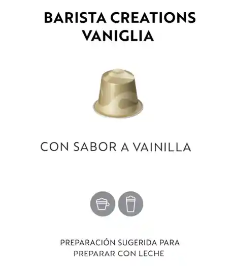 Café Barista Creations Vaniglia X 10 Cápsulas Original Nespresso