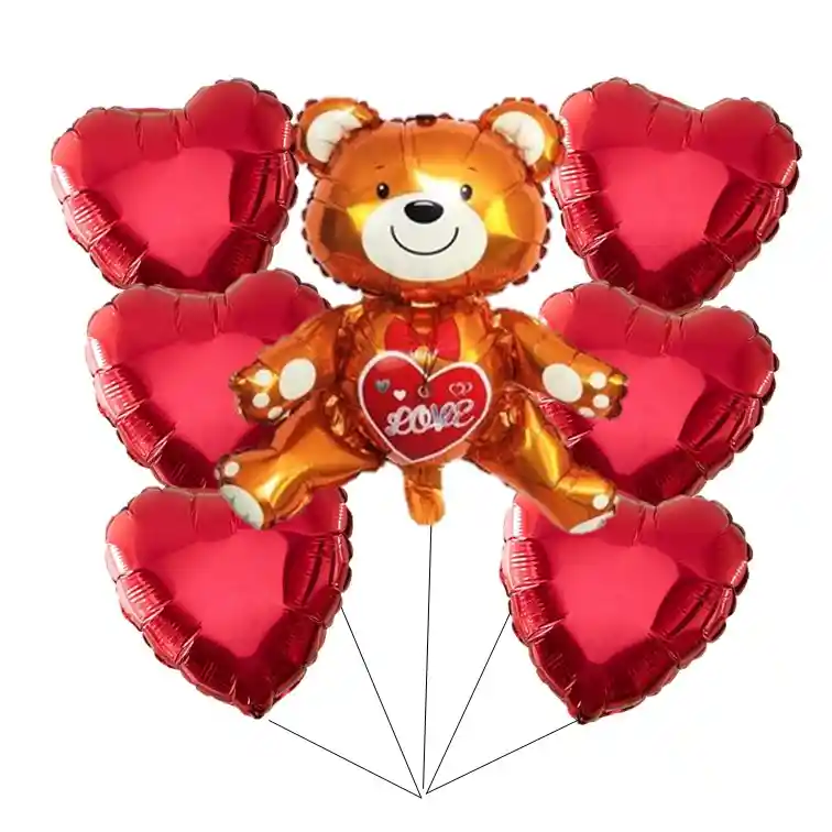 Globos Amor San Valentin Oso Decoración Amor