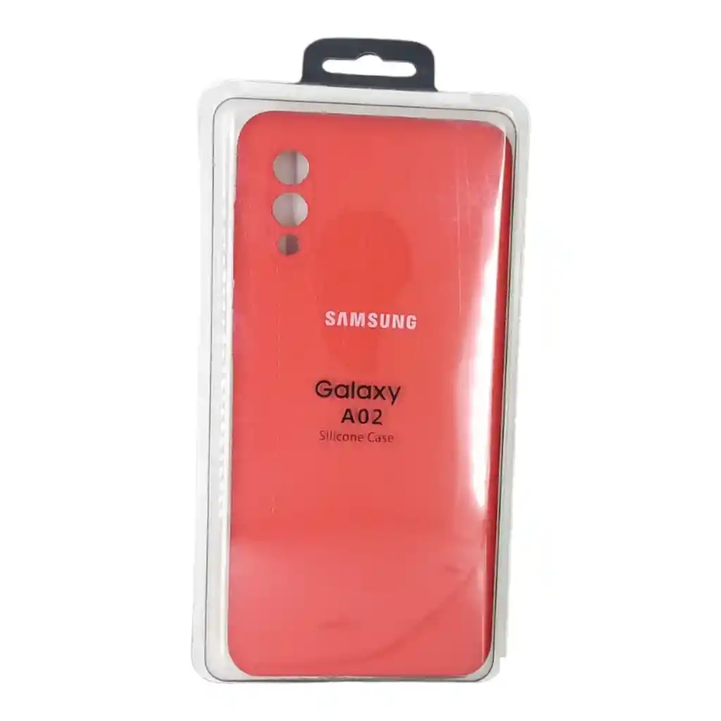 Forro Silicone Case Samsung A02 Rojo