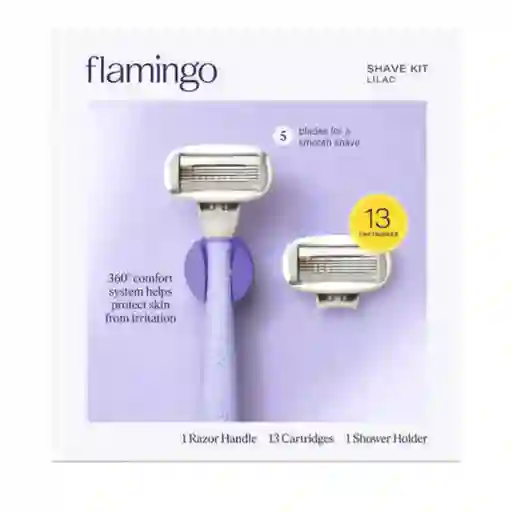 Flamingo Juego De Afeitado Para Mujer Con 1 Mango De Afeitar