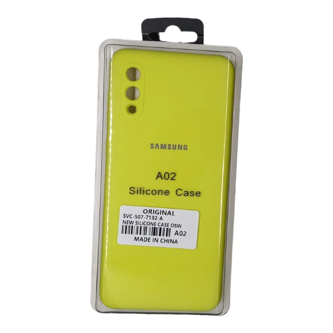Forro Silicona Case Samsung A02 Amarillo Neon