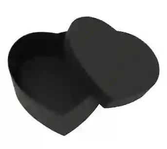 Caja De Regalo Color Negro Estuche En Forma De Corazon Con Tapa - Ancho 26cm X Alto 10cm X Largo 20cm Amor Y Amistad San Valentin Cumpleaños Fiesta Y Decoracion