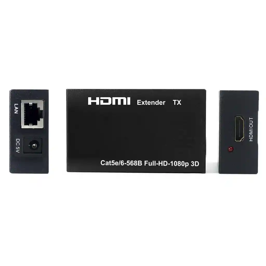 Kit Extensor Hdmi Por Cable De Red Utp / Hasta 60 Metros