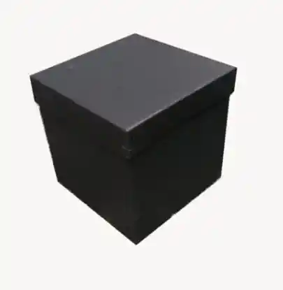 Caja De Regalo Color Negro Estuche Cuadrado Cubo Con Tapa - Ancho 12cm X Alto 12cm X Largo 12cm Amor Y Amistad San Valentin Cumpleaños Fiesta Y Decoracion