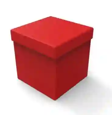 Caja De Regalo Color Rojo Estuche Cuadrado Cubo Con Tapa - 12cm X12cm X12cm Amor Y Amistad San Valentin Cumpleaños Fiesta Y Decoracion