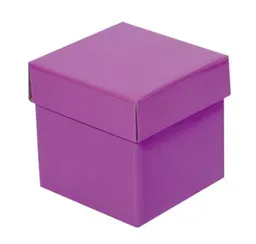 Caja De Regalo Color Morado Estuche Cuadrado Cubo Con Tapa - 12cm X12cm X12cm Amor Y Amistad San Valentin Cumpleaños Fiesta Y Decoracion Amor Y Amistad San Valentin Cumpleaños Fiesta Y Decoracion