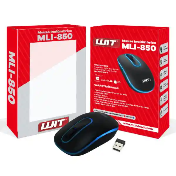 Mouse Inalámbrico Wit Mli-850