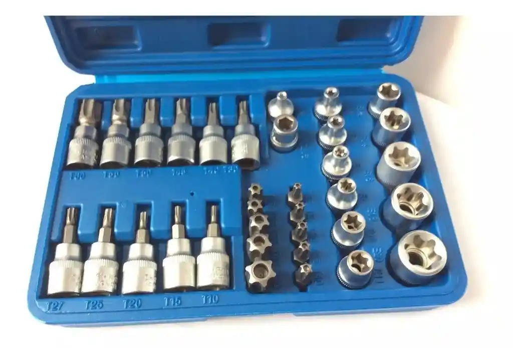 Juego De Copas Puntas Torx Herramienta Mecanica X 34 Piezas
