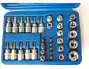 Juego De Copas Puntas Torx Herramienta Mecanica X 34 Piezas