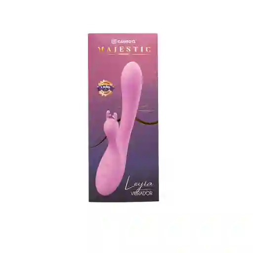 Vibrador Leyla Doble Estimulación Lila Recargable Majestic Camtoyz