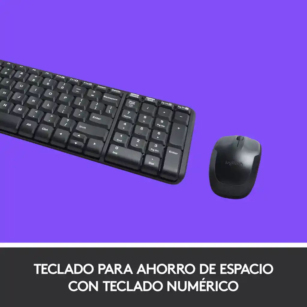 Combo Teclado Y Mouse Inalámbricos Logitech Mk220 + Pad Mouse