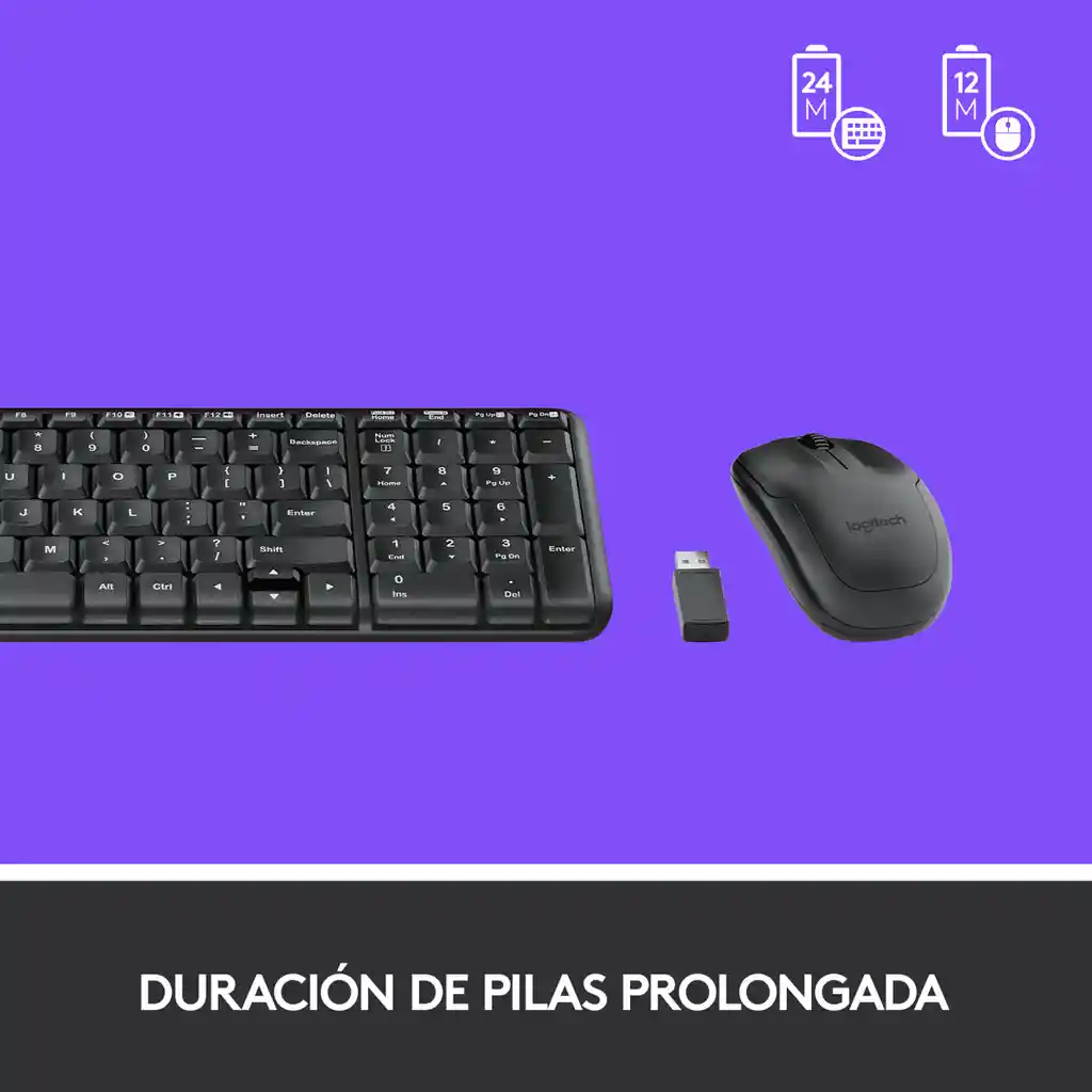 Combo Teclado Y Mouse Inalámbricos Logitech Mk220 + Pad Mouse