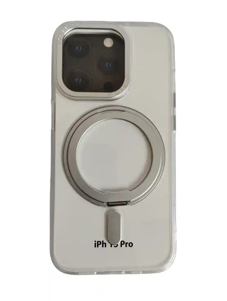 Estuche Para Iphone 15 Pro Focus Magsafe Con Soporte 360º Silver
