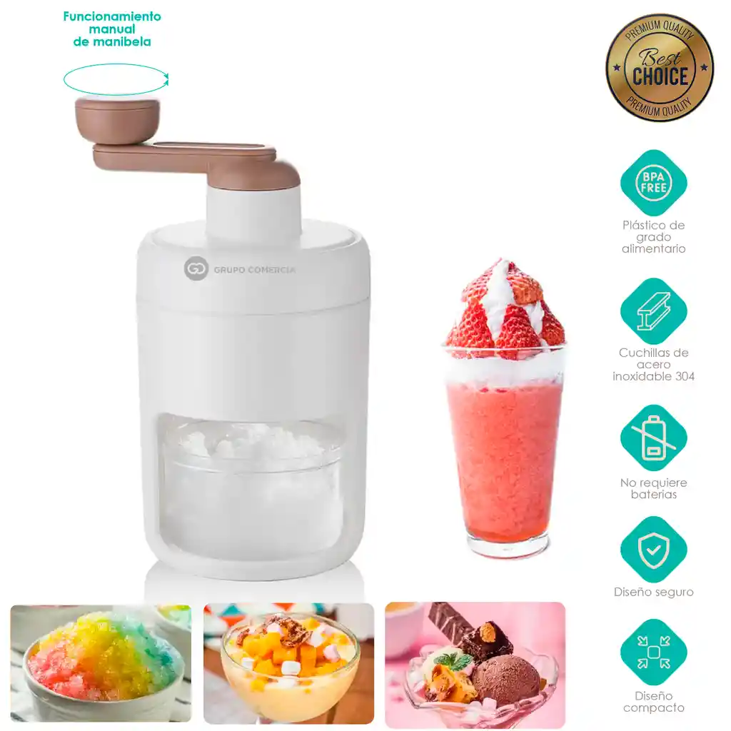 Triturador De Hielo Manual Granizados Raspados Helados