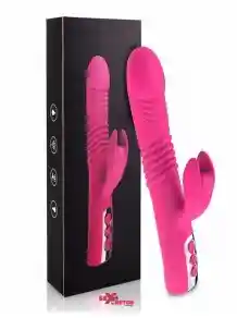 Vibrador O Juguete Sexual De Empuje Con Estimulacion Clitorial