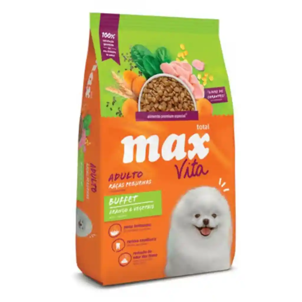 Max Vita - Alimento Perro Adulto Razas Pequeñas Pollo Y Vegetales 1 Kg