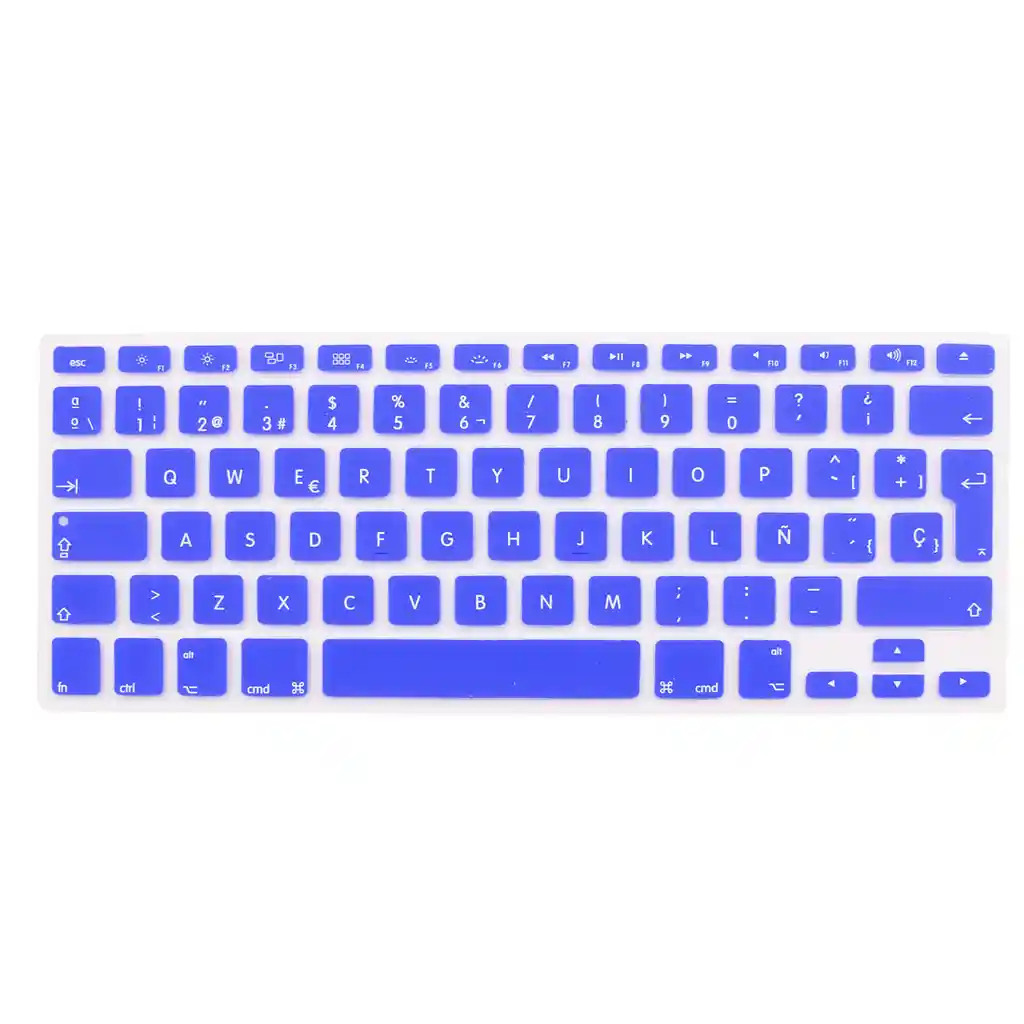 Protector De Teclado En Silicona Para Macbook Air 13 / Macbook Pro 13 En Español - Azul