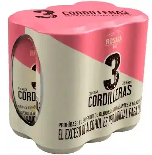 Sixpack Tres Cordilleras Rose Lata 269ml