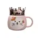 Mug Pocillo Ceramica Con Corona Gato Regalo