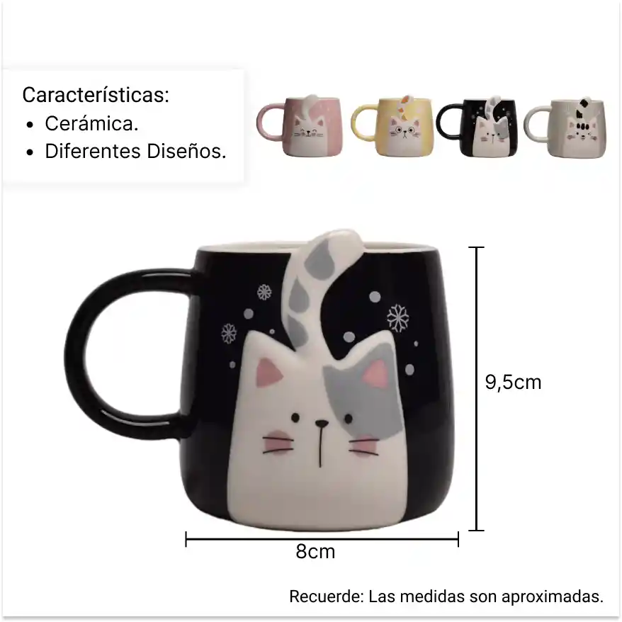 Mug Pocillo Ceramica Regalo Gato