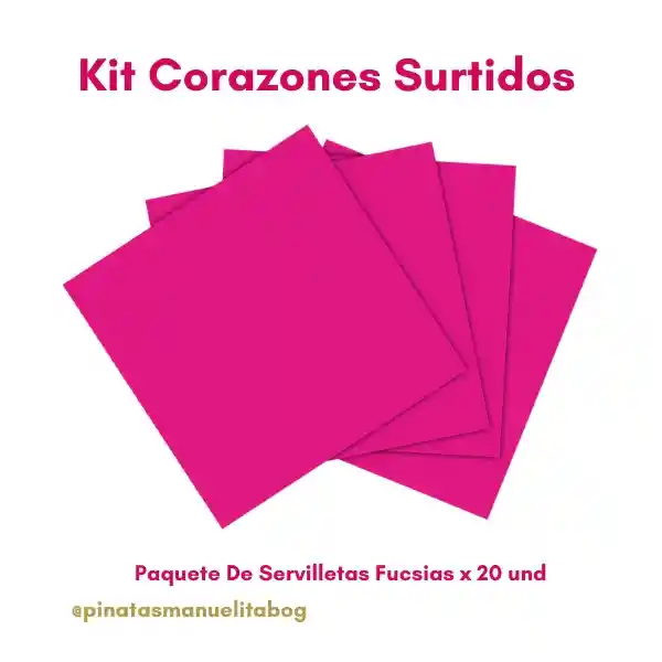 Kit Decoración San Valentin Corazones Surtidos