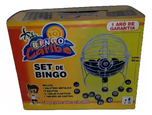 Juego De Bingo Familiar Con 12 Tablas Y 75 Balotas