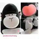 Peluche Gorila Negro Corazones