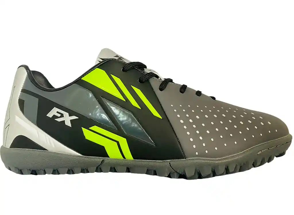 Zapatillas Golty Turf Profesional Fx Sintetica/ Gris-negro-talla 7