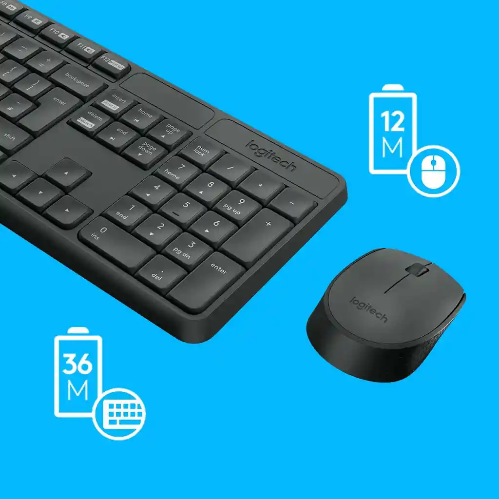 Combo Teclado Y Mouse Mk235 Logitech Español Inalambrico