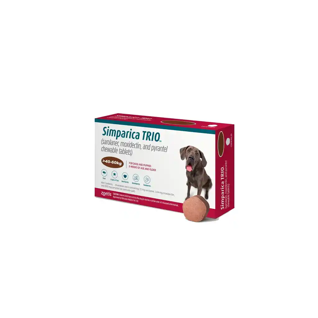 Antiparasitario Simparica Trio Para Perros De 40 A 60 Kg