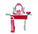 Set De Tocador Maquillaje Niñas 60cm Maleta Ruedas Infantil