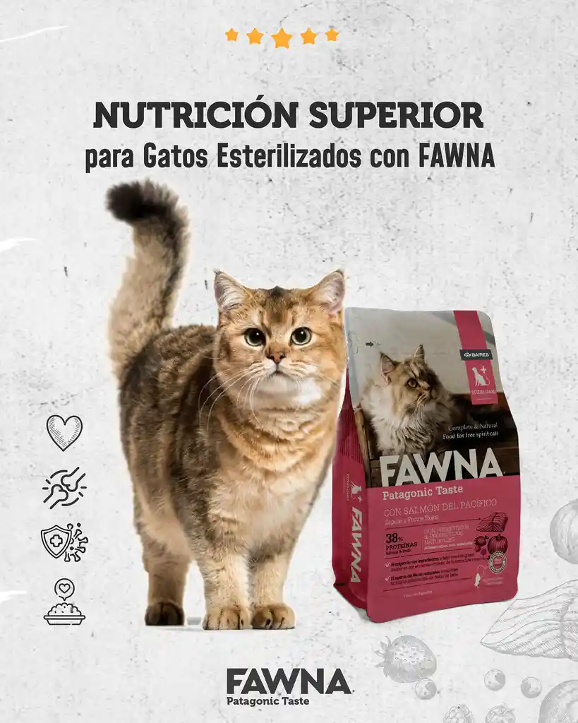 Fawna Taste Para Gatos Castrados Taste Fawna Gatos Esterilizados 3 Kg Zapallo Y Frutos Rojos Gatos Castrados 3kg