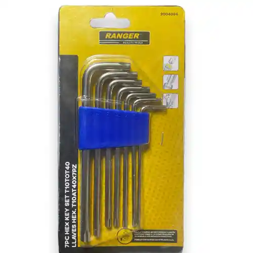 Juego De Llaves Torx Ranger X 7 Pzas