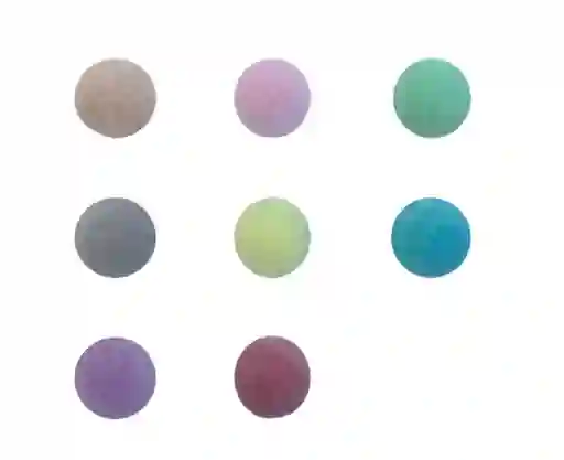 Pompones Medianos De Colores Surtidos Pastel X20 Und