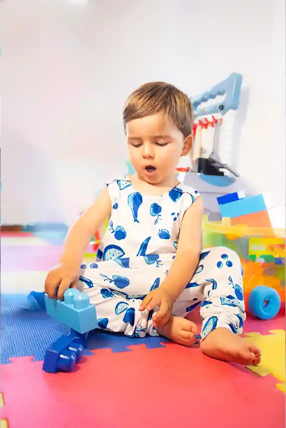 Harem Romper Blue Juice 3-6m