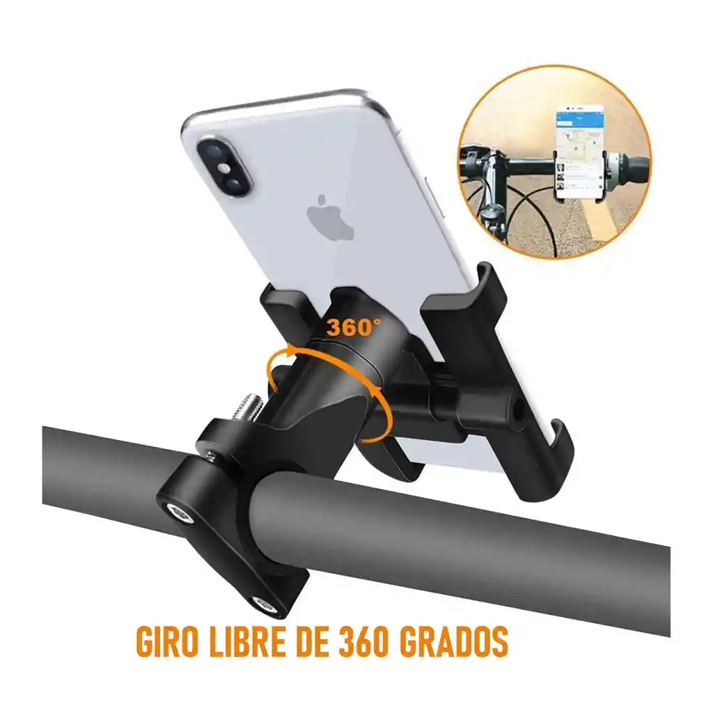 Holder Soporte Para Celular Metálico Alta Seguridad Moto