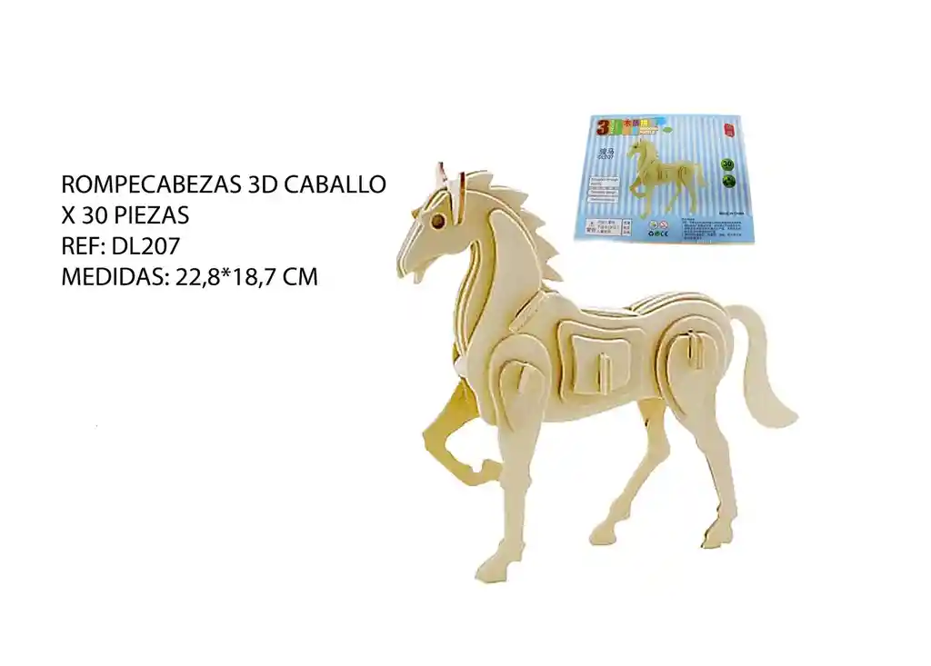 Juego Didactico Armable 3d Caballo 30 Piezas	dl207