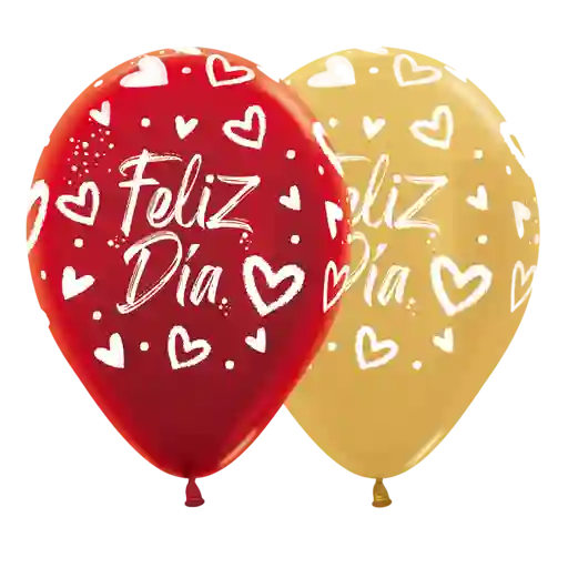 Amor Bomba Globo Biodegradable De Latex Feliz Dia Corazones Brillante Metal Surtido R12