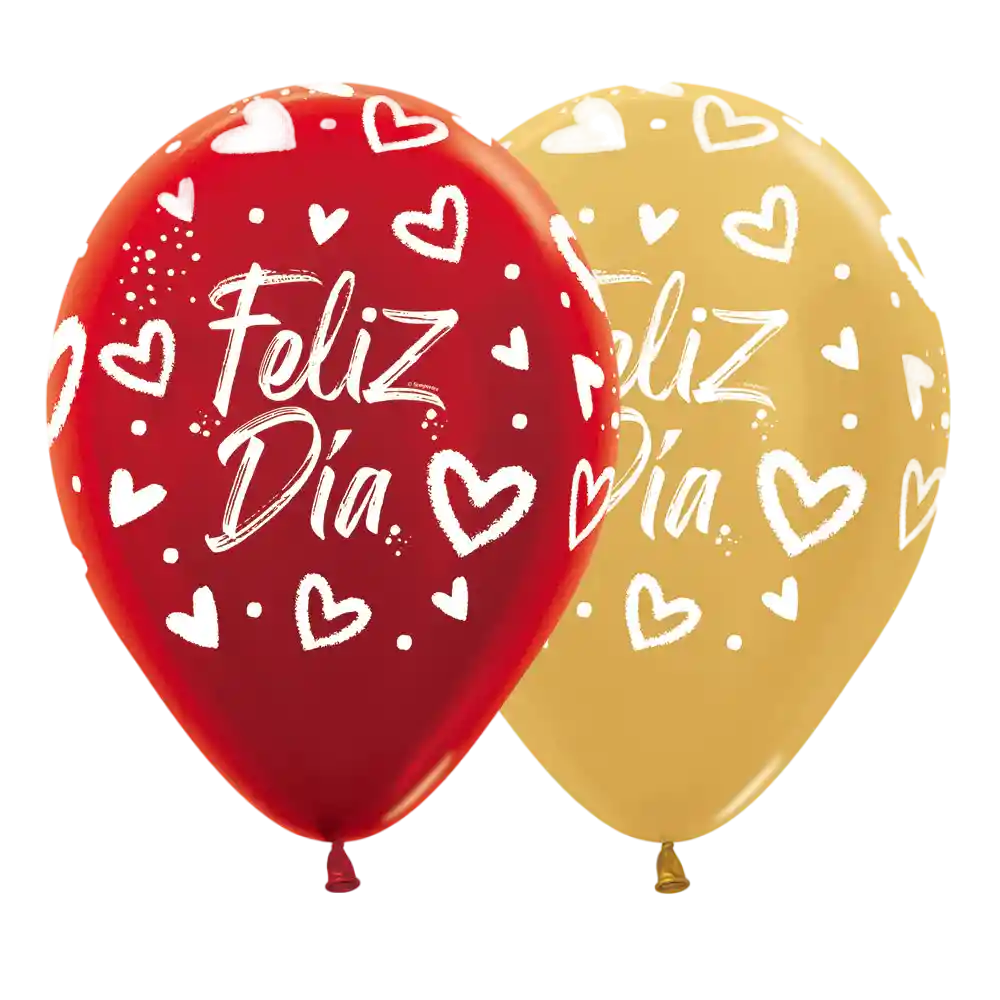 Amor Bomba Globo Biodegradable De Latex Feliz Dia Corazones Brillante Metal Surtido R12