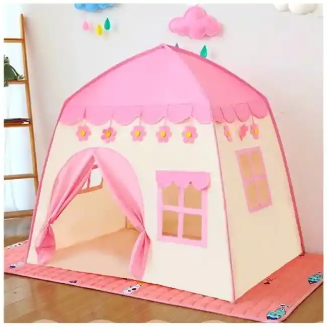 Carpa Castillo Original Rosada Casita De Princesa Divertida