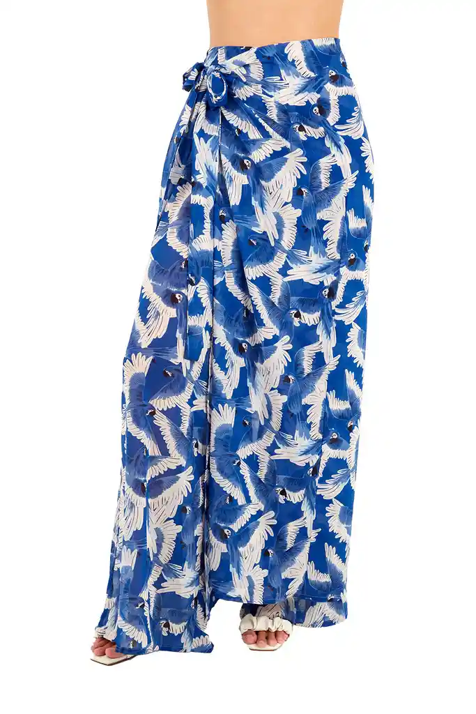 Falda Larga Glory Estampado Azul S
