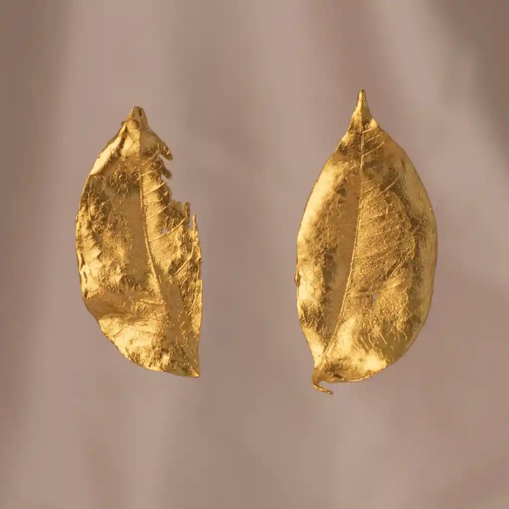 Aretes Topo Hoja Cucuta